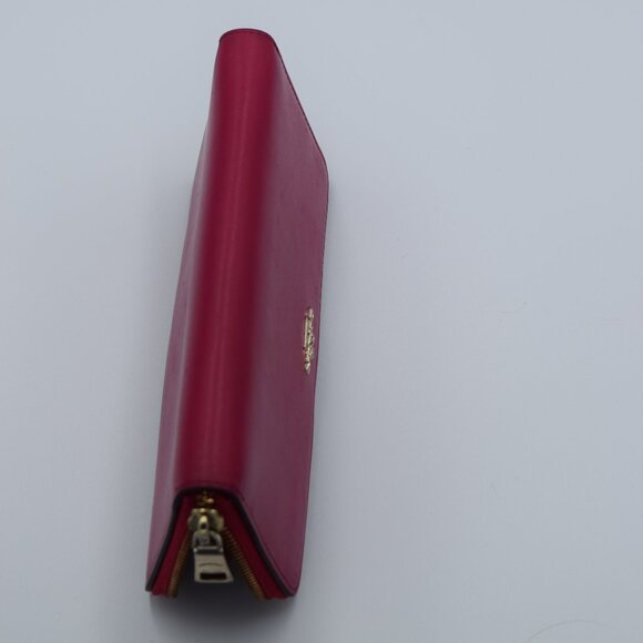Coach Fuchsia Leather Zip Around Wallet - Picture 5 of 15